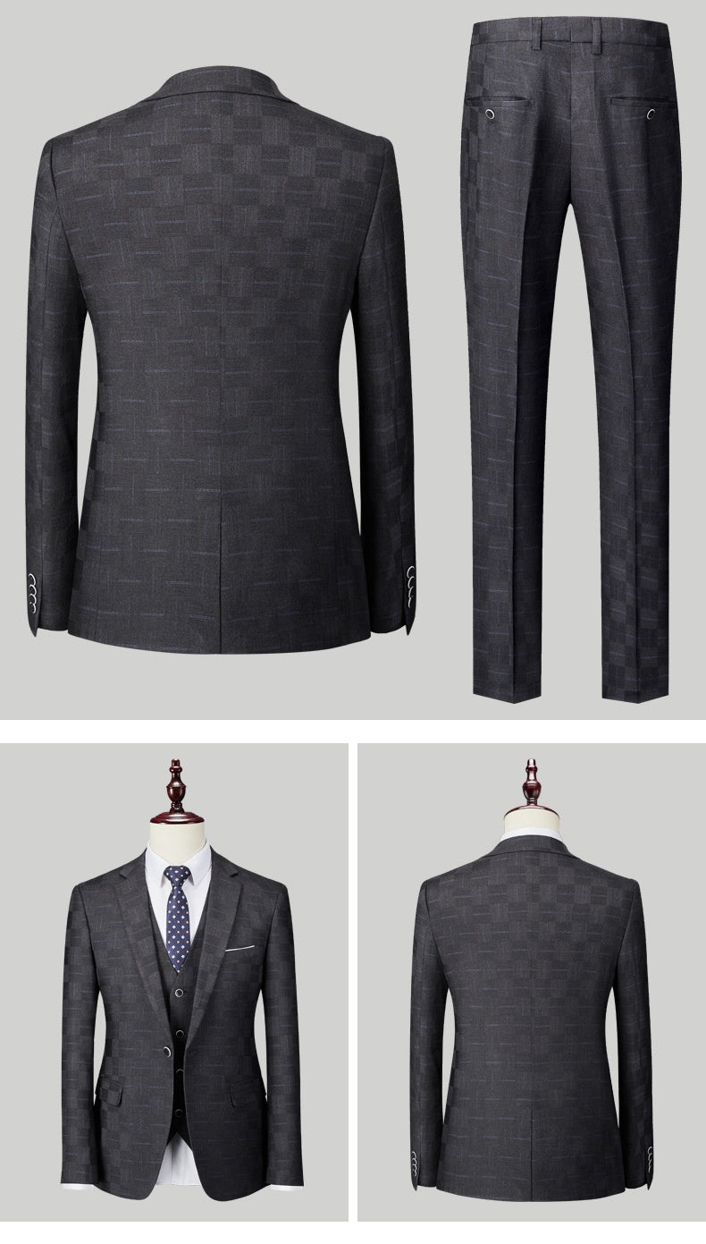 Traje de Cuadros Hombre Dos Piezas Americana y Pantalón Elegante