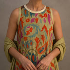 Vestido Invitada Invierno Midi Estampado Mujer con Duster a Juego | Cayetana