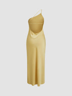 Vestido Largo Lencero Mujer Tirante Fino Espalda Abierta | Celia
