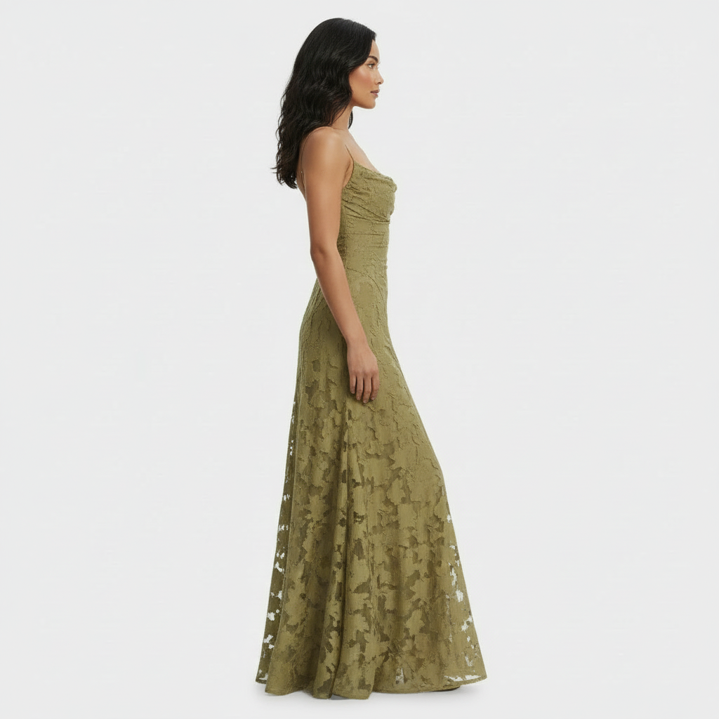 Vestido Largo Fiesta Mujer Floral Espalda Abierta | Sara