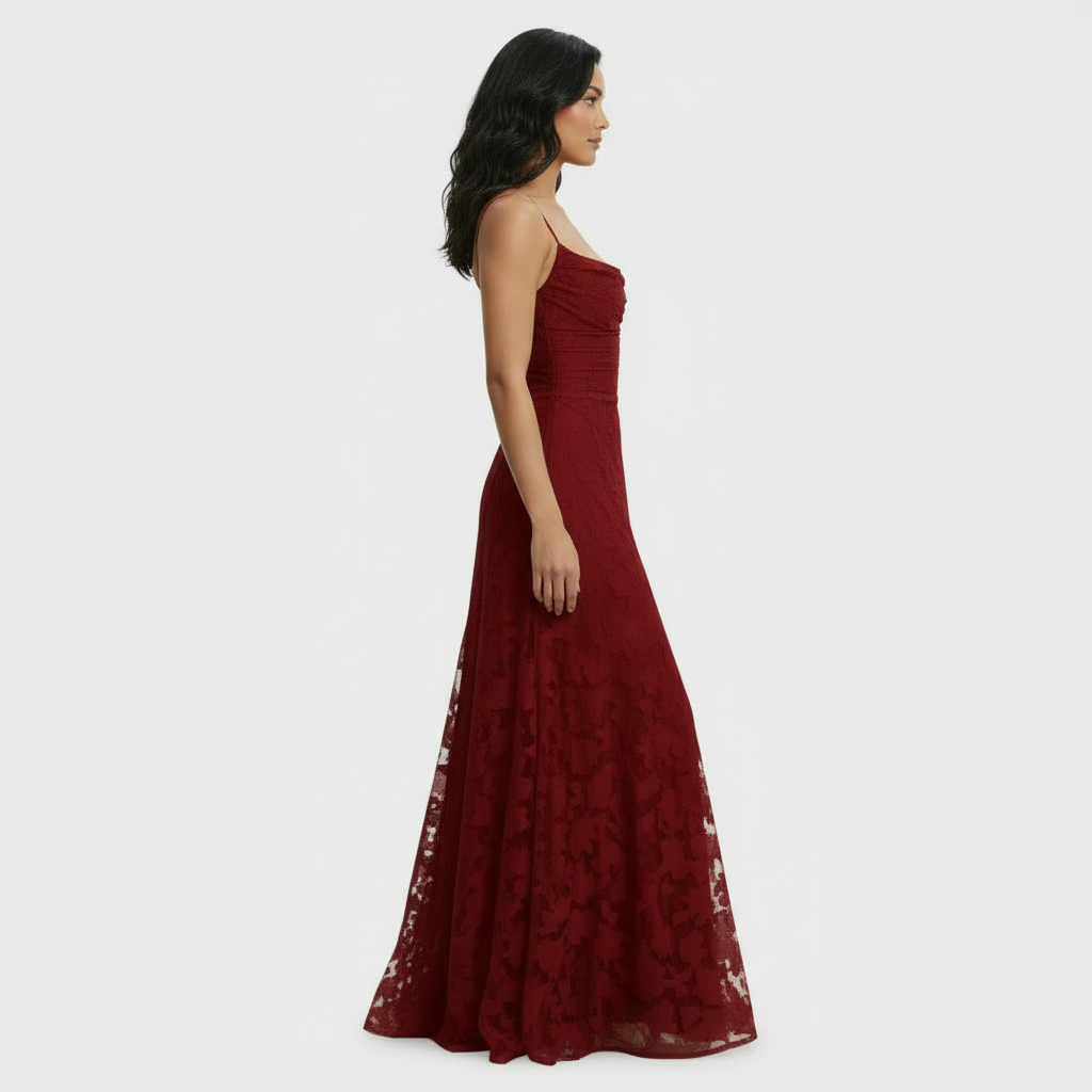 Vestido Largo Fiesta Mujer Floral Espalda Abierta | Sara