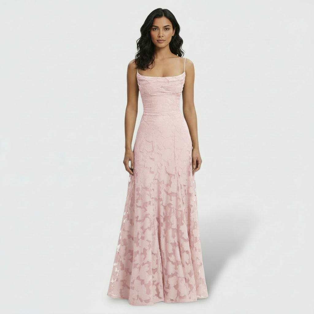 Vestido Largo Fiesta Mujer Floral Espalda Abierta | Sara