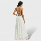 Vestido Largo Fiesta Mujer Floral Espalda Abierta | Sara