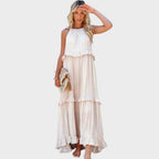 Vestido Sin Mangas Con Ribete De Volantes | Landry
