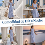 Vestido de rayas con cintura cruzada | Aitana