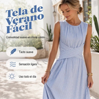 Vestido de rayas con cintura cruzada | Aitana