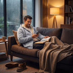 Cárdigan de forro polar sherpa con cremallera y capucha para hombre – Corte relajado
