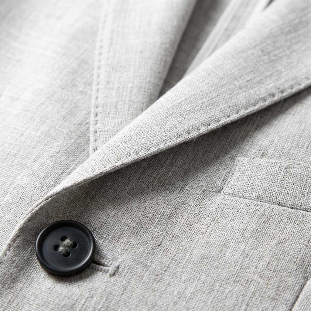 Traje de Lino de Corte Relajado Hombre Solapa Clásica | Emilio