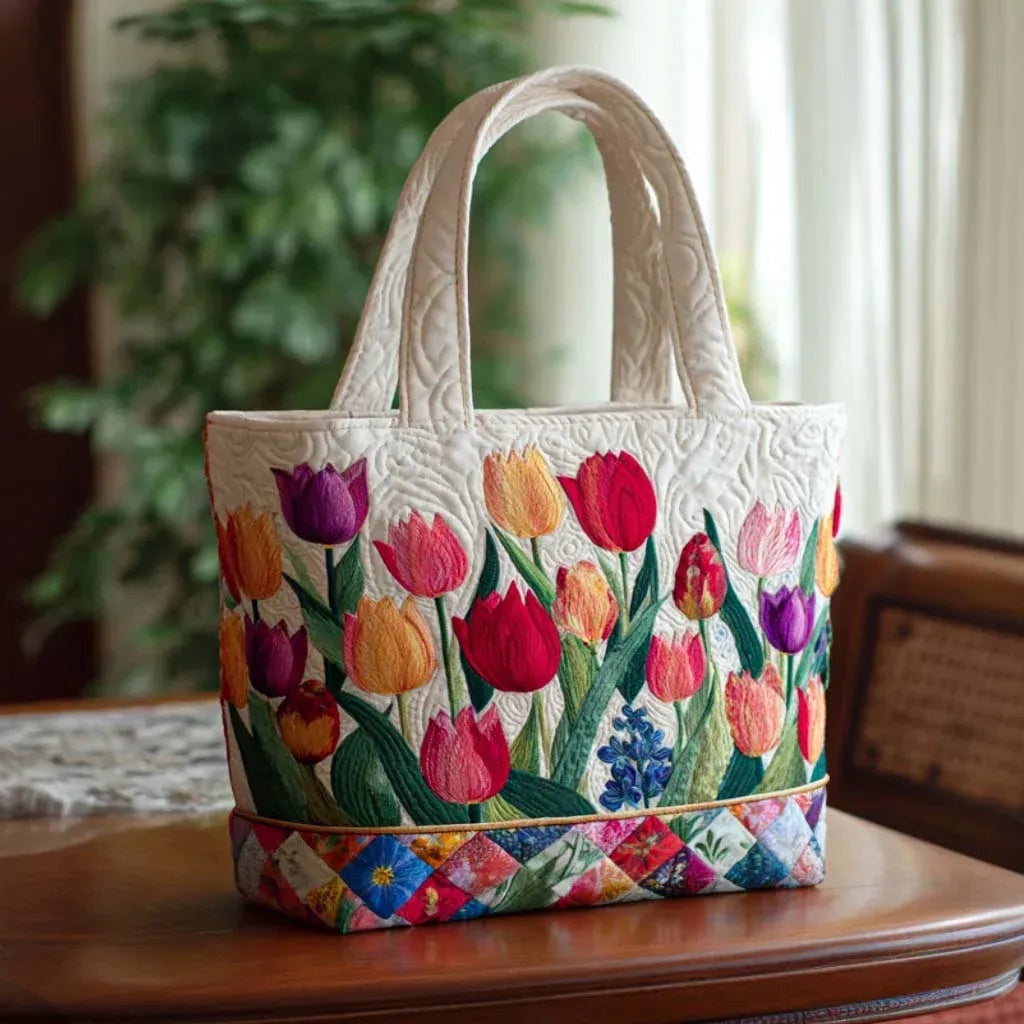 Bolso Tote Acolchado Artesanal Mujer Estampado Único | Encarnacion