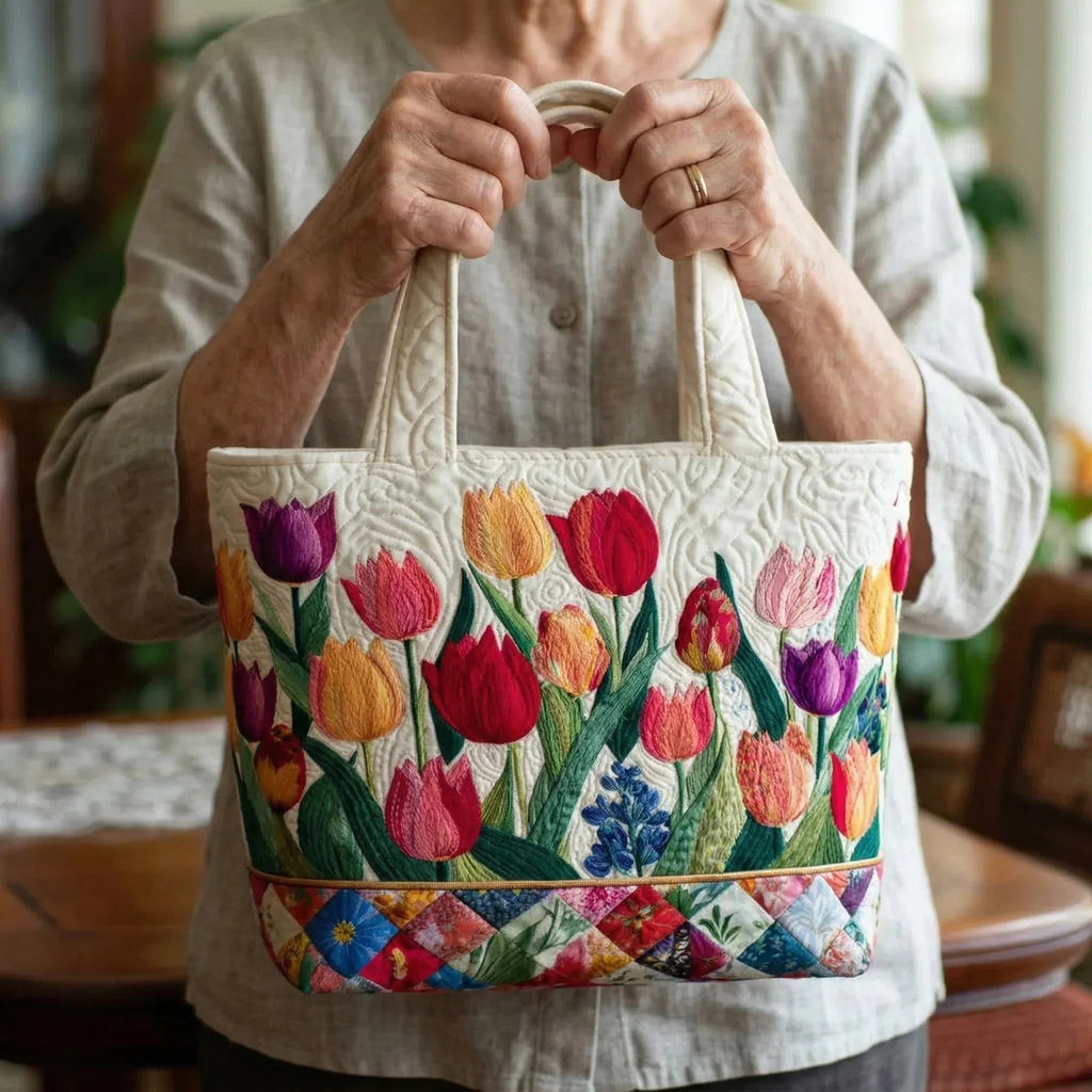 Bolso Tote Acolchado Artesanal Mujer Estampado Único | Encarnacion