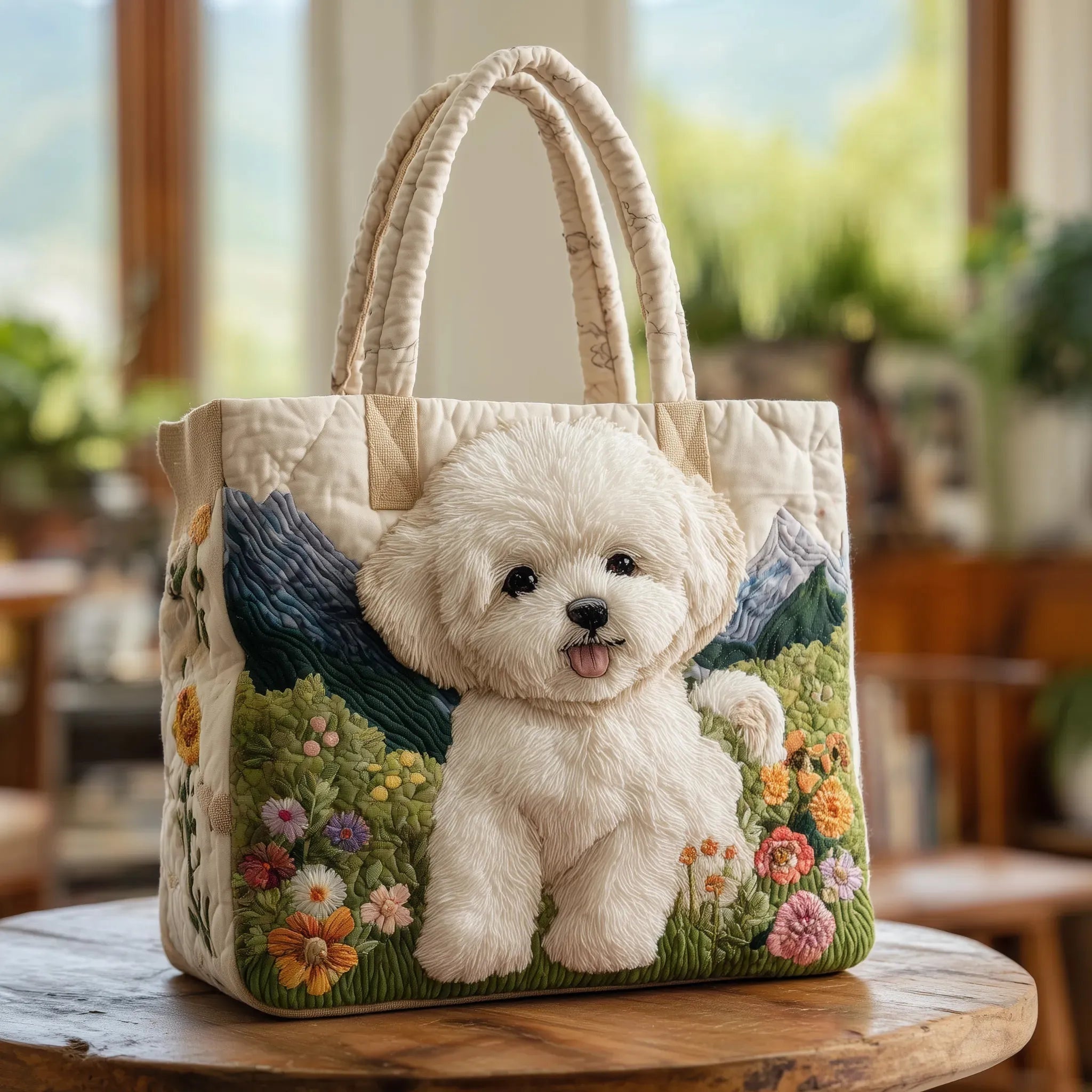 Bolso Tote Acolchado Artesanal Mujer Estampado Único | Encarnacion