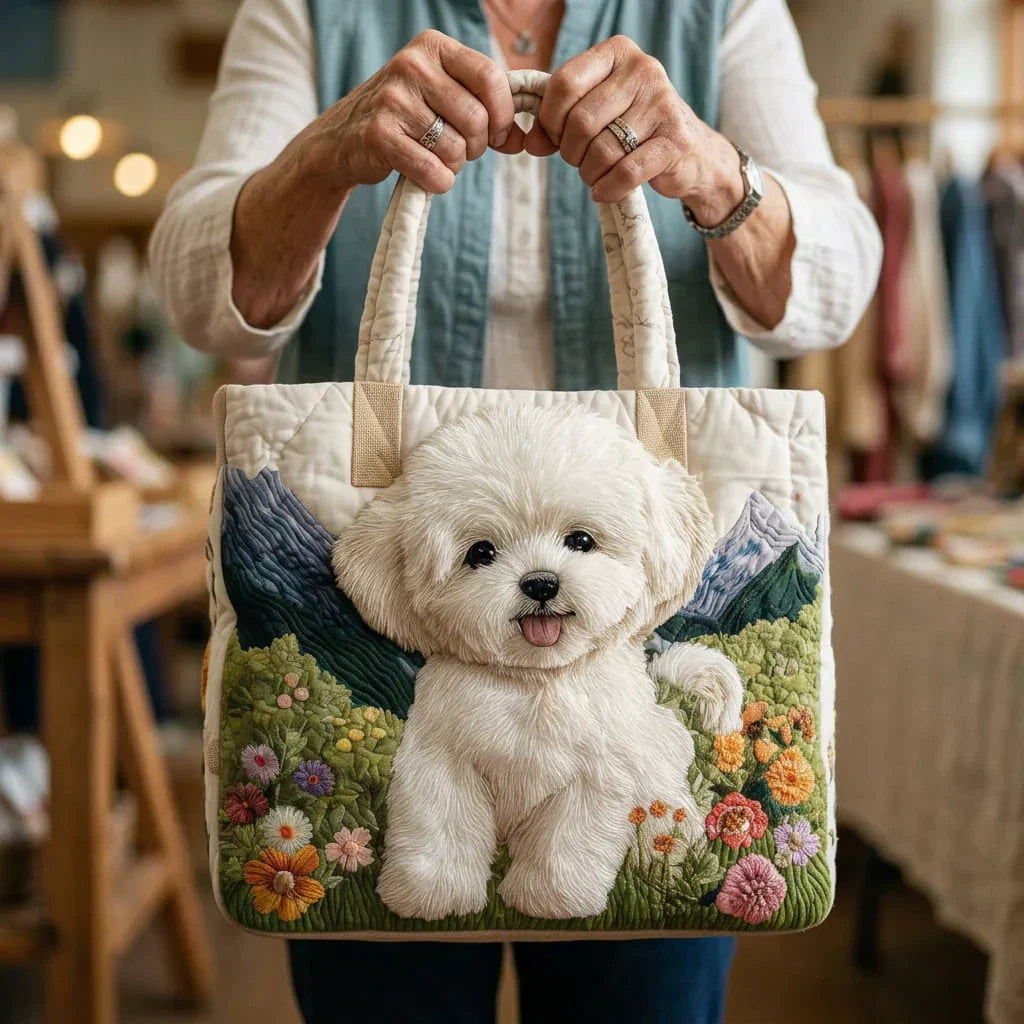 Bolso Tote Acolchado Artesanal Mujer Estampado Único | Encarnacion