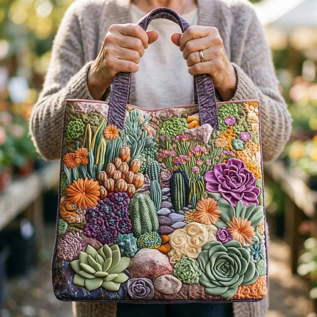 Bolso Tote Acolchado Artesanal Mujer Estampado Único | Encarnacion