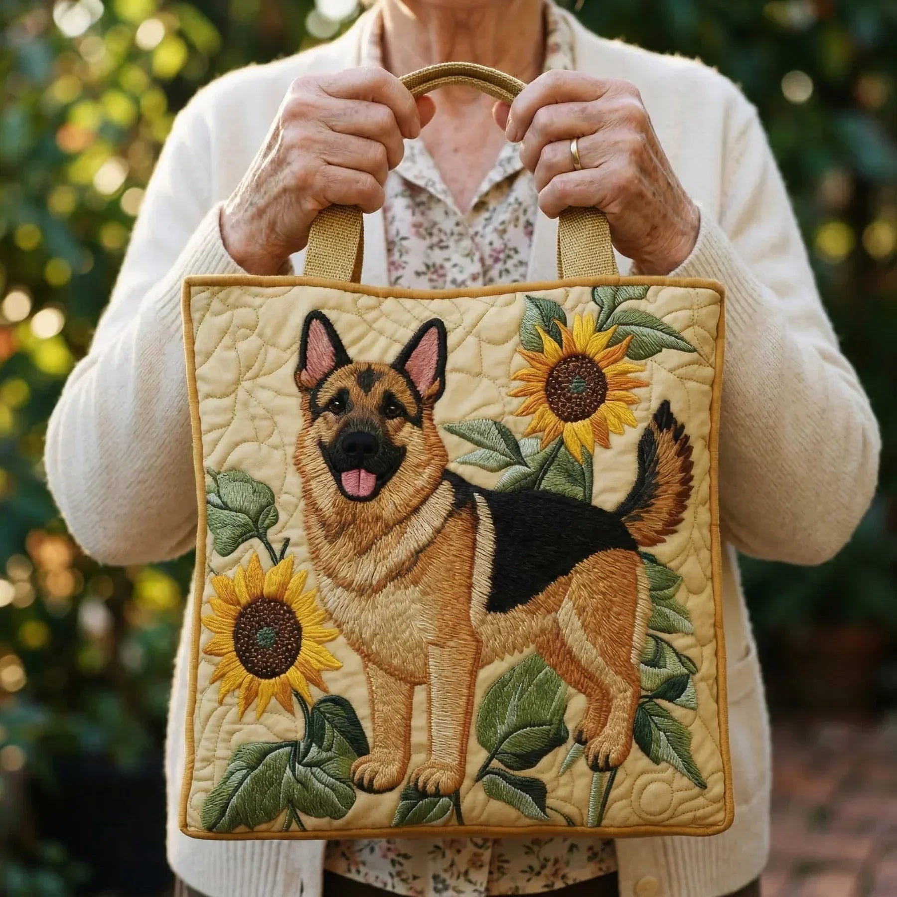 Bolso Tote Acolchado Artesanal Mujer Estampado Único | Encarnacion