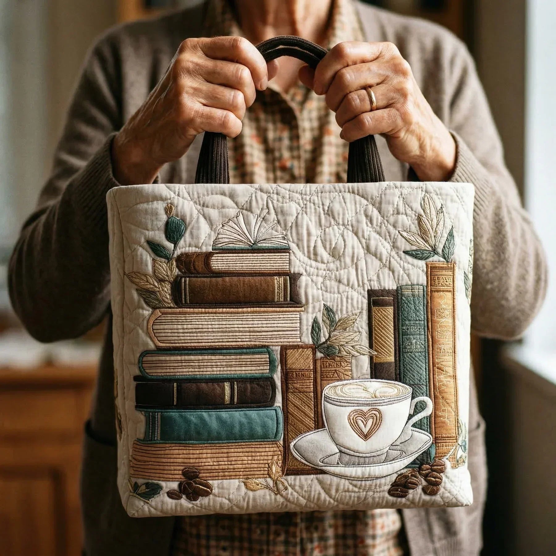 Bolso Tote Acolchado Artesanal Mujer Estampado Único | Encarnacion