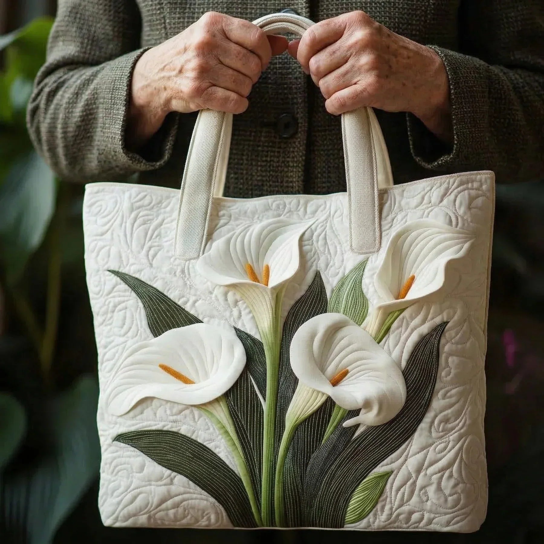 Bolso Tote Acolchado Artesanal Mujer Estampado Único | Encarnacion