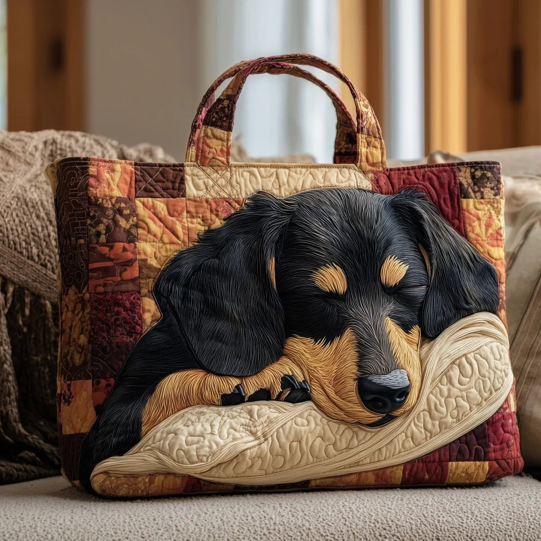 Bolso Tote Acolchado Artesanal Mujer Estampado Único | Encarnacion