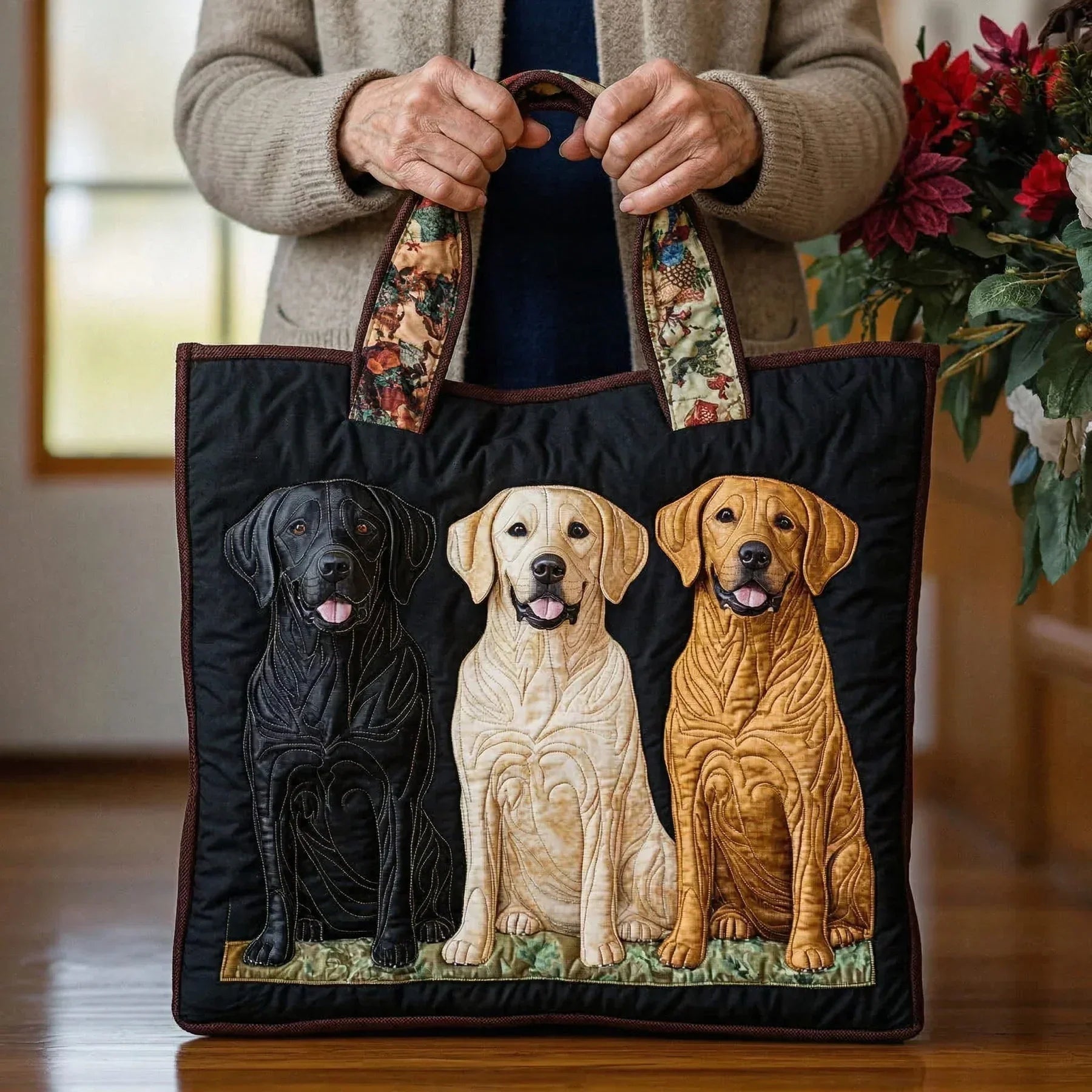 Bolso Tote Acolchado Artesanal Mujer Estampado Único | Encarnacion