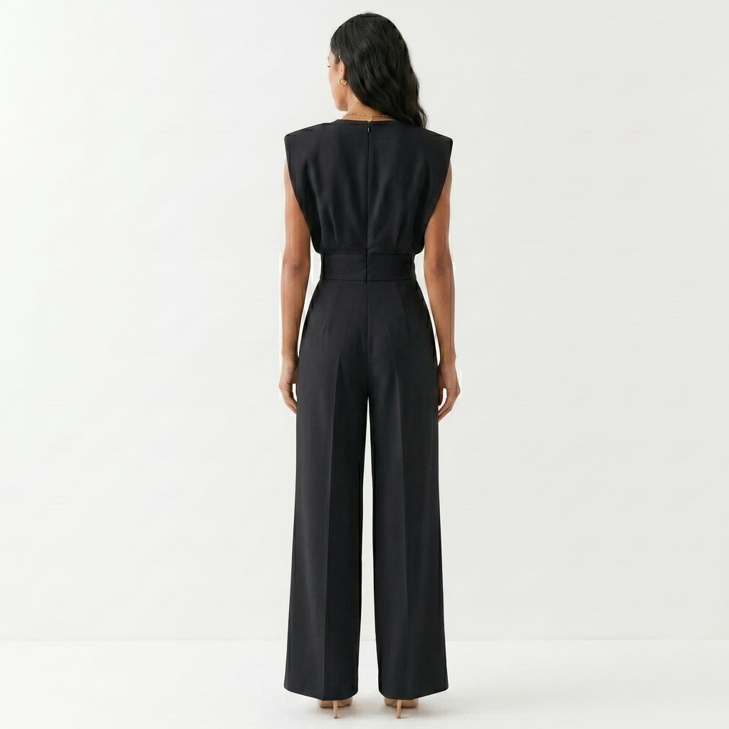 Mono Largo Elegante Mujer Sin Mangas Palazzo Cintura Alta | Carmen
