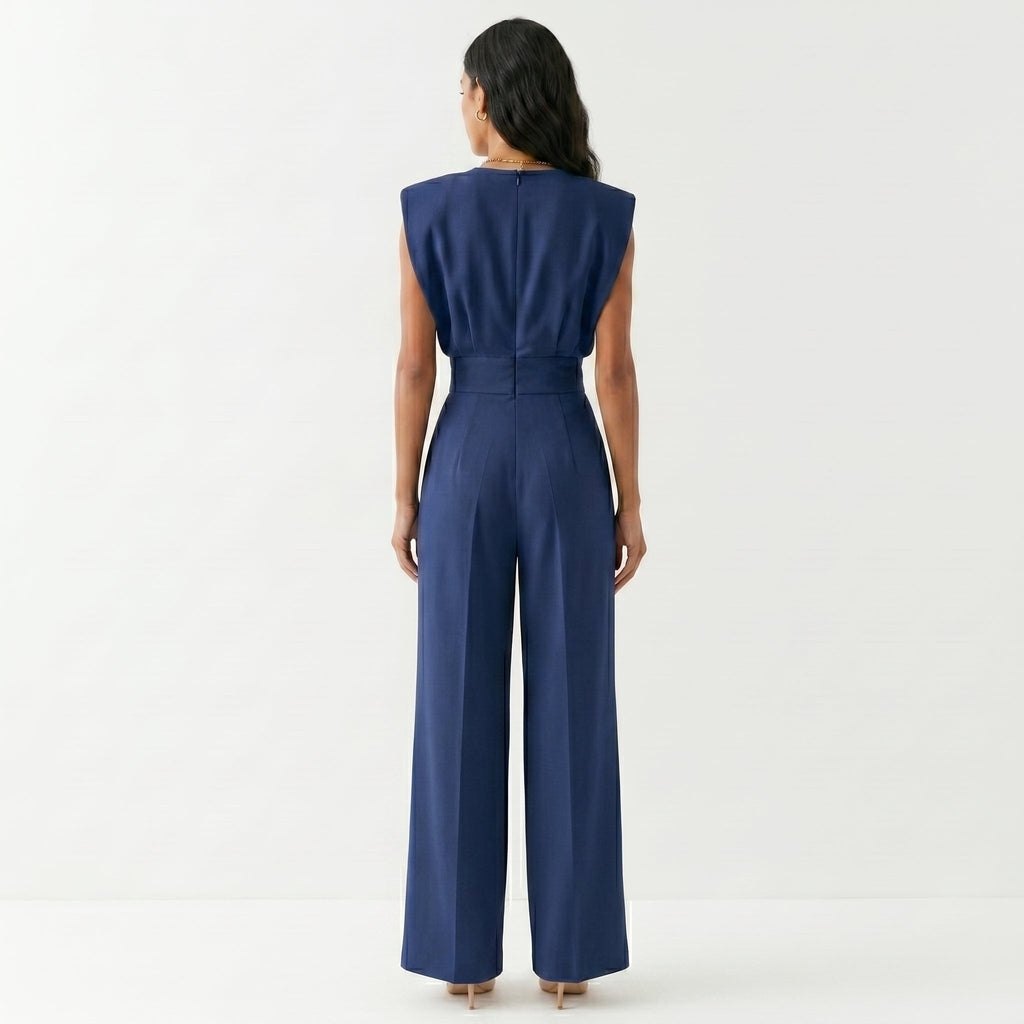 Mono Largo Elegante Mujer Sin Mangas Palazzo Cintura Alta | Carmen
