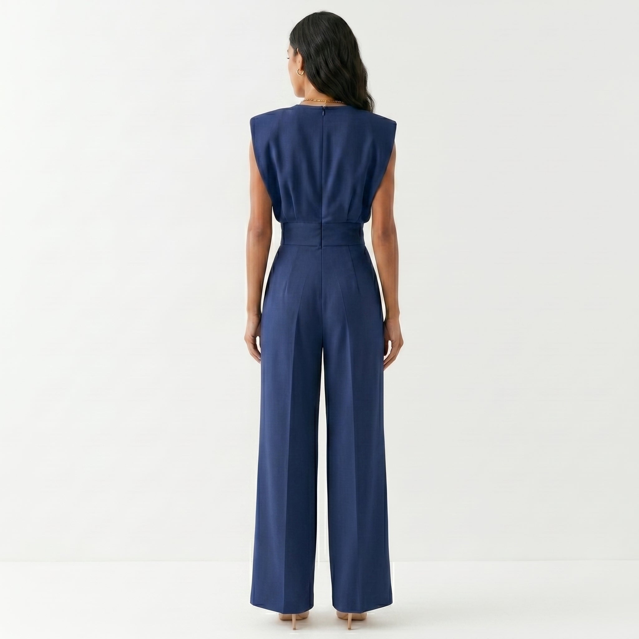 Mono Largo Elegante Mujer Sin Mangas Palazzo Cintura Alta | Carmen