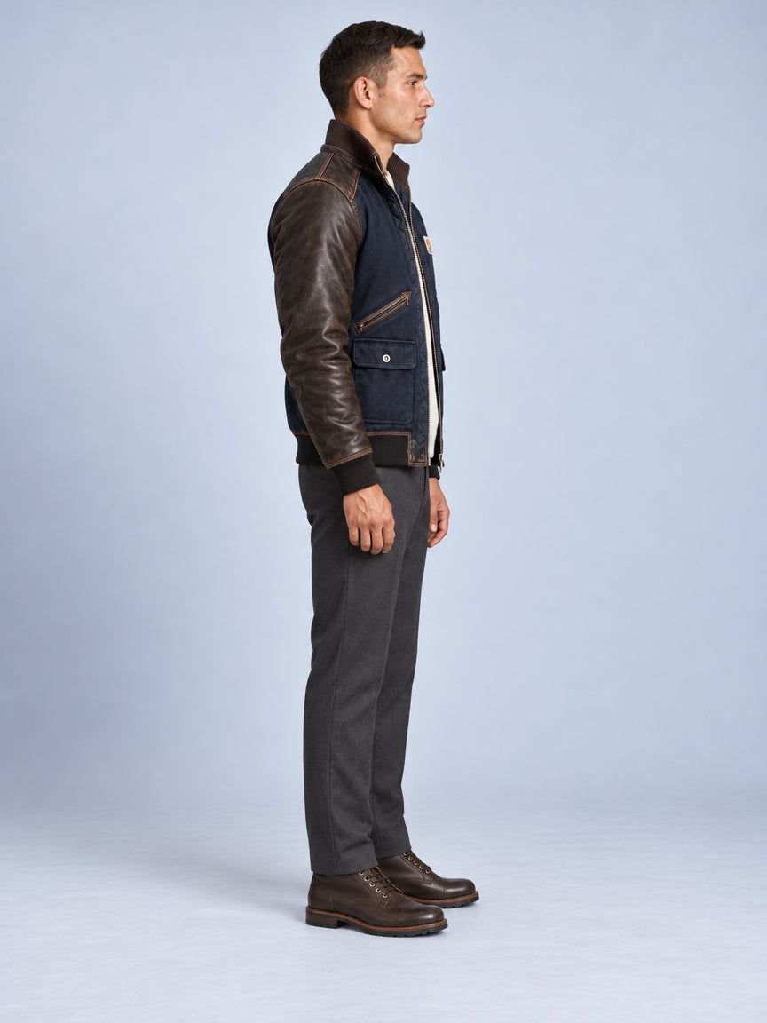 Cazadora Bomber Acolchada para Hombre con Cuello Alto | Moritz