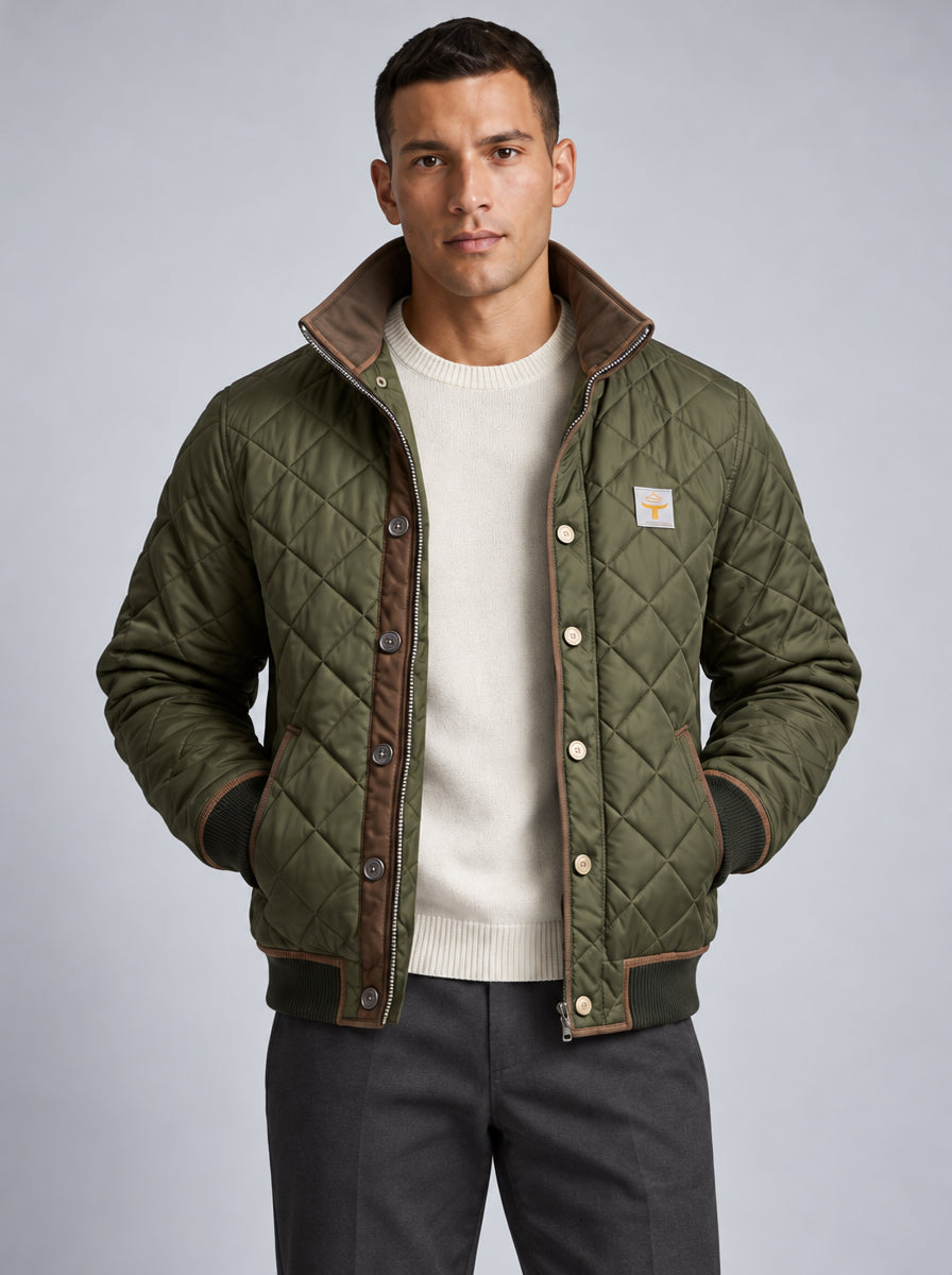 Cazadora Bomber Acolchada para Hombre con Cuello Alto | Moritz