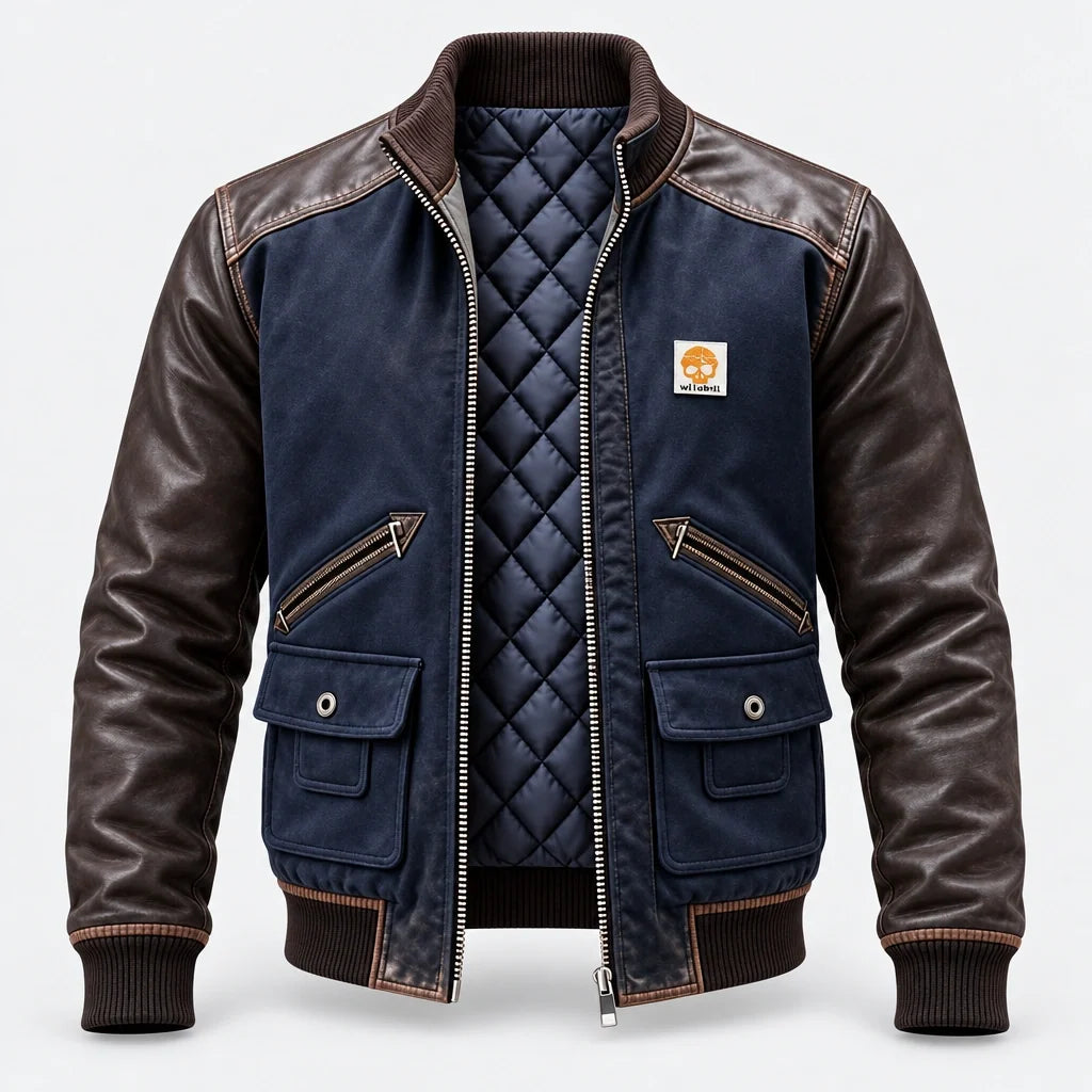 Cazadora Bomber Acolchada para Hombre con Cuello Alto | Moritz