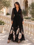 Vestido de Gasa Floral con Cintura Marcada | Elena