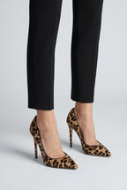 Zapatos de Tacón Efecto Ante con Estampado de Leopardo | Leona