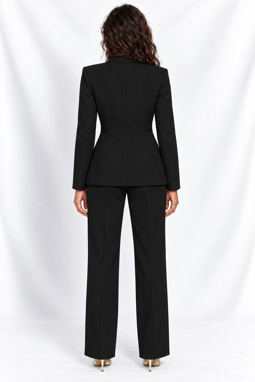 Traje de Mujer de Dos Piezas con Blazer y Pantalón de Cintura Alta | Inés