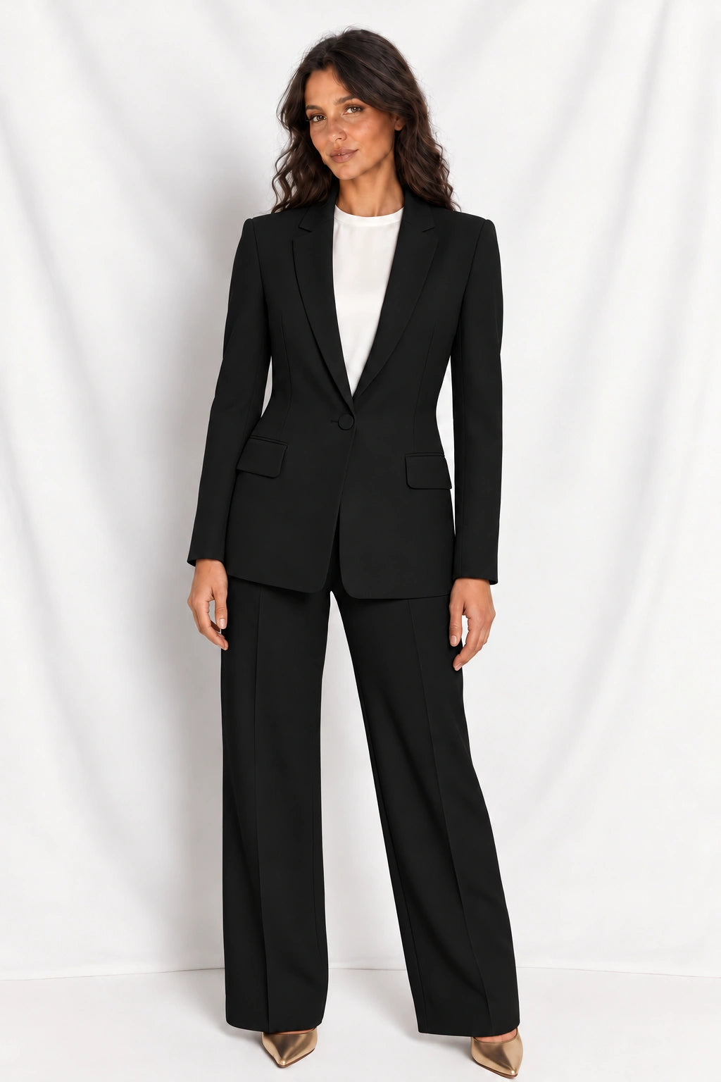 Traje de Mujer de Dos Piezas con Blazer y Pantalón de Cintura Alta | Inés
