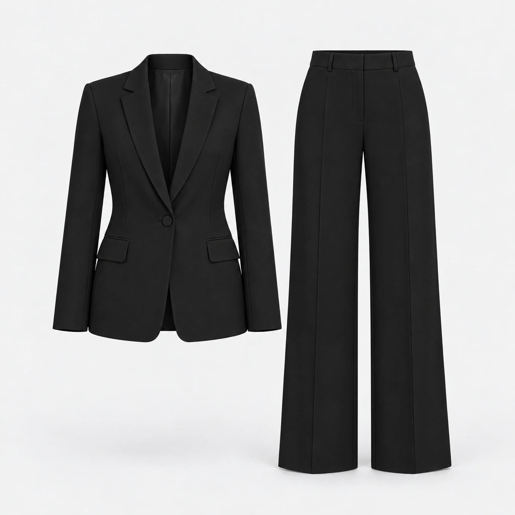 Traje de Mujer de Dos Piezas con Blazer y Pantalón de Cintura Alta | Inés