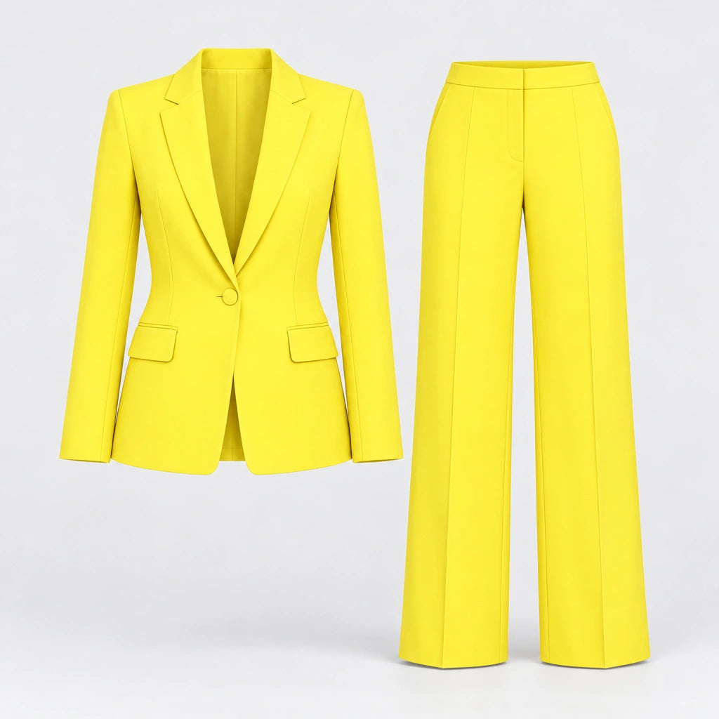 Traje de Mujer de Dos Piezas con Blazer y Pantalón de Cintura Alta | Inés