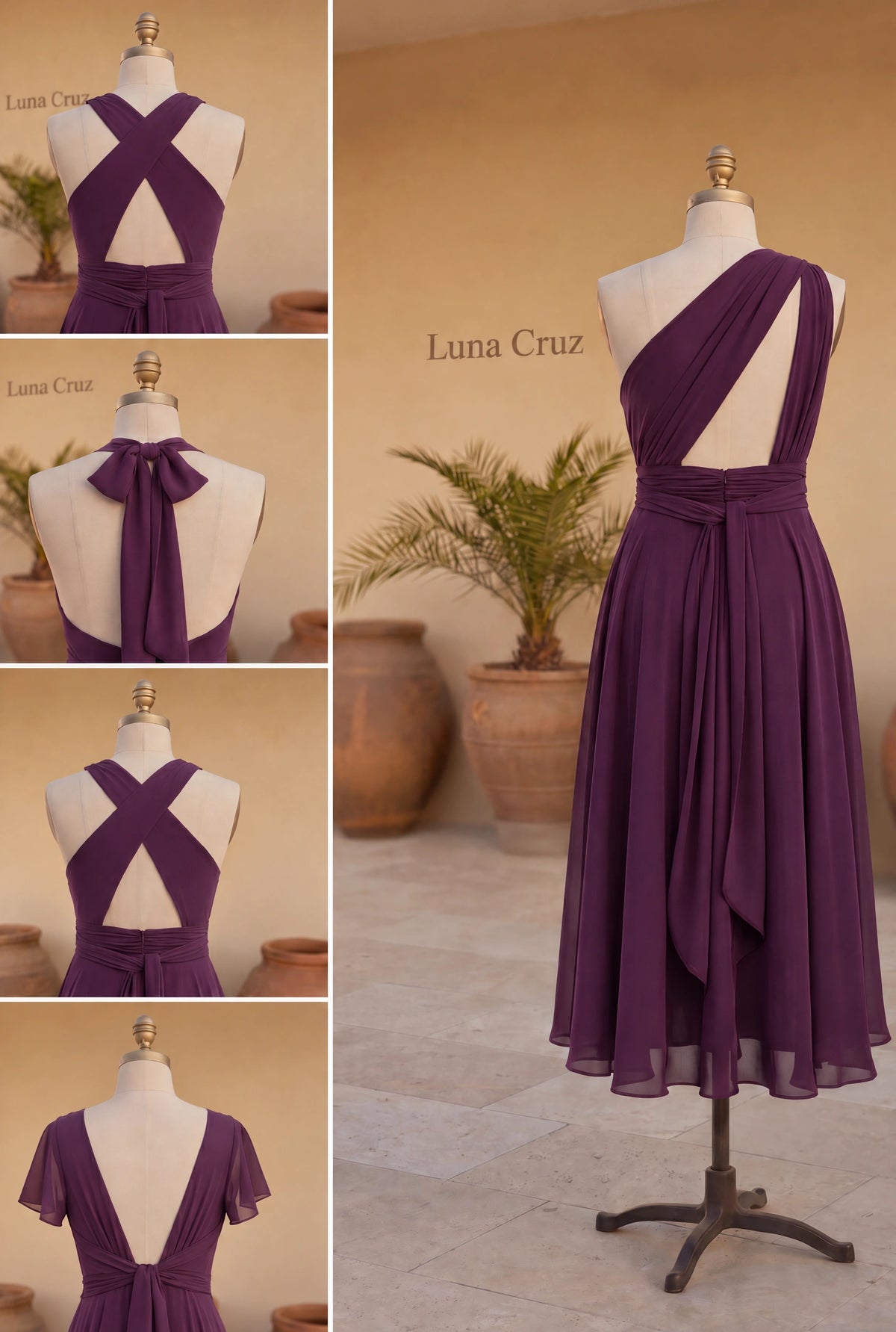 Vestido Midi Multiposición para Invitada de Boda | Murano