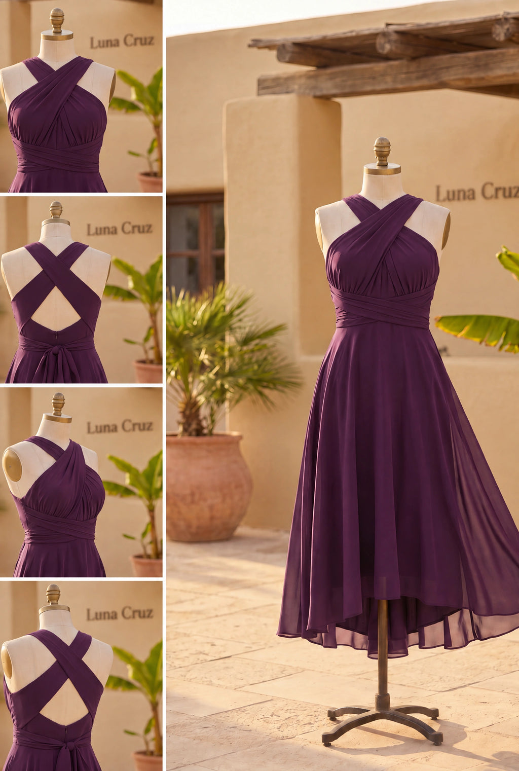 Vestido Midi Multiposición para Invitada de Boda | Murano