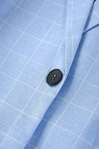 Americana Hombre Ligera de Cuadros Estilo Business Casual
