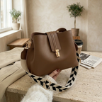 Bolso de Hombro Elegante de Mujer Negro y Marrón | Elena
