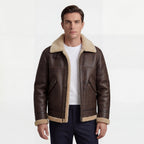 Chaqueta de hombre forrada de polar y lana de cordero – corte informal