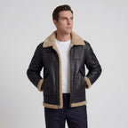 Chaqueta de hombre forrada de polar y lana de cordero – corte informal