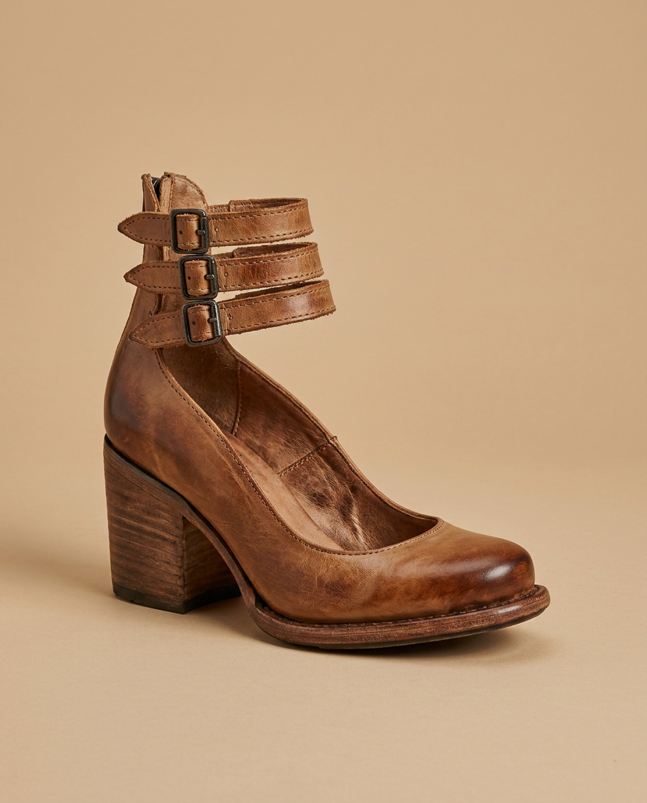 Zapatos de tacón de cuero cómodos | Mirella