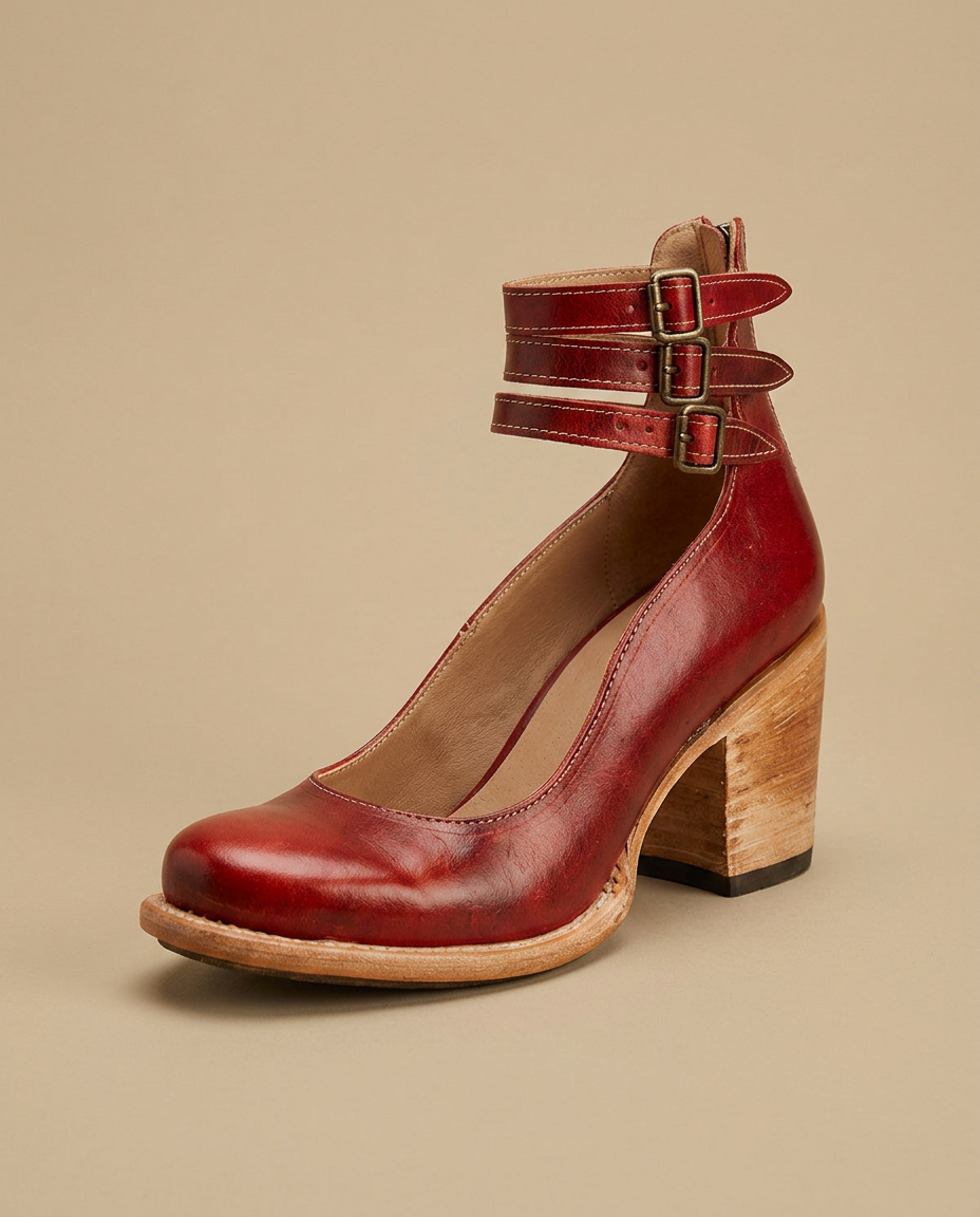 Zapatos de tacón de cuero cómodos | Mirella