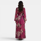 Vestido Maxi Floral Mujer Escote V