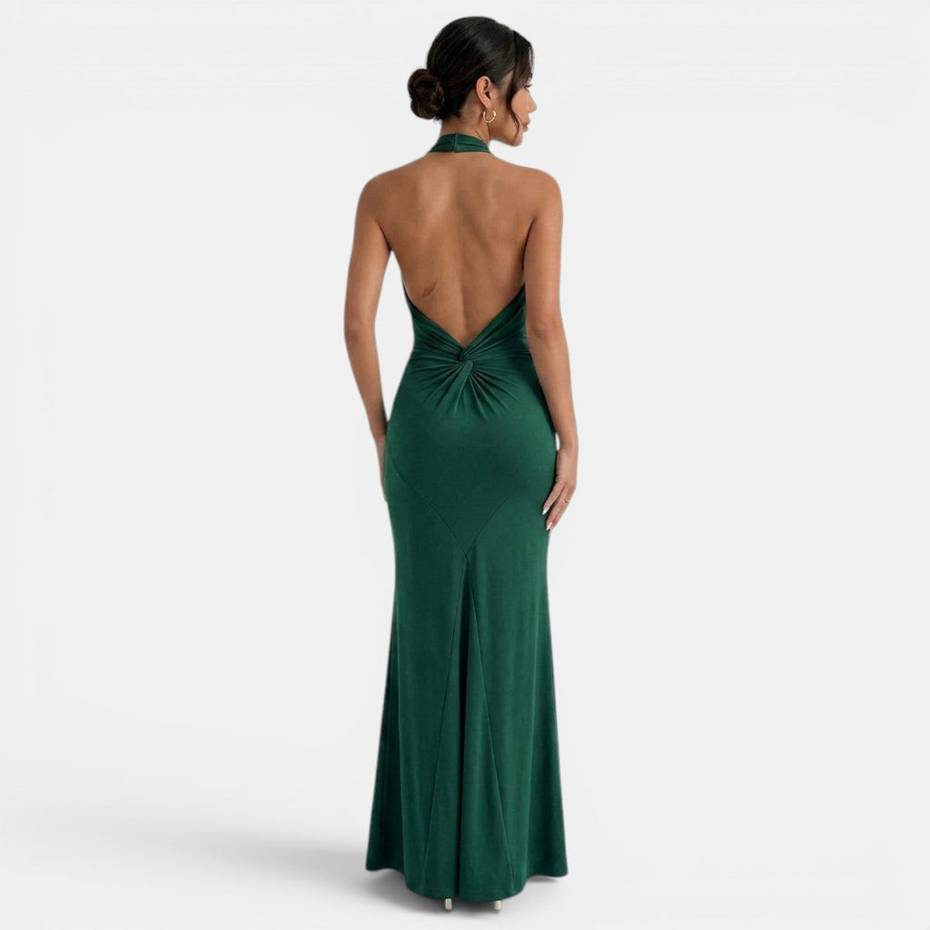 Vestido Largo Halter Elegante Mujer | Ana