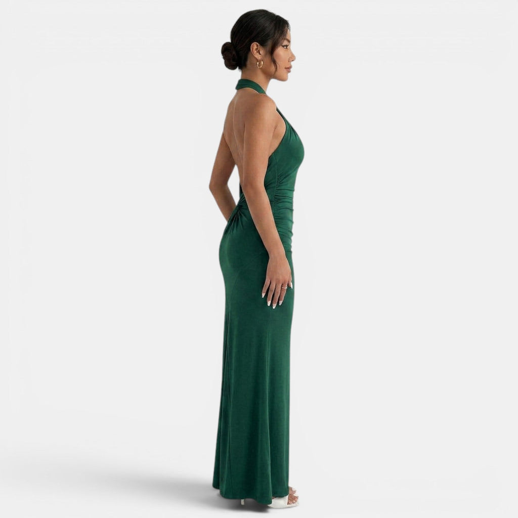Vestido Largo Halter Elegante Mujer | Ana