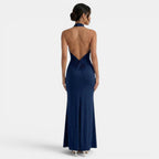Vestido Largo Halter Elegante Mujer | Ana