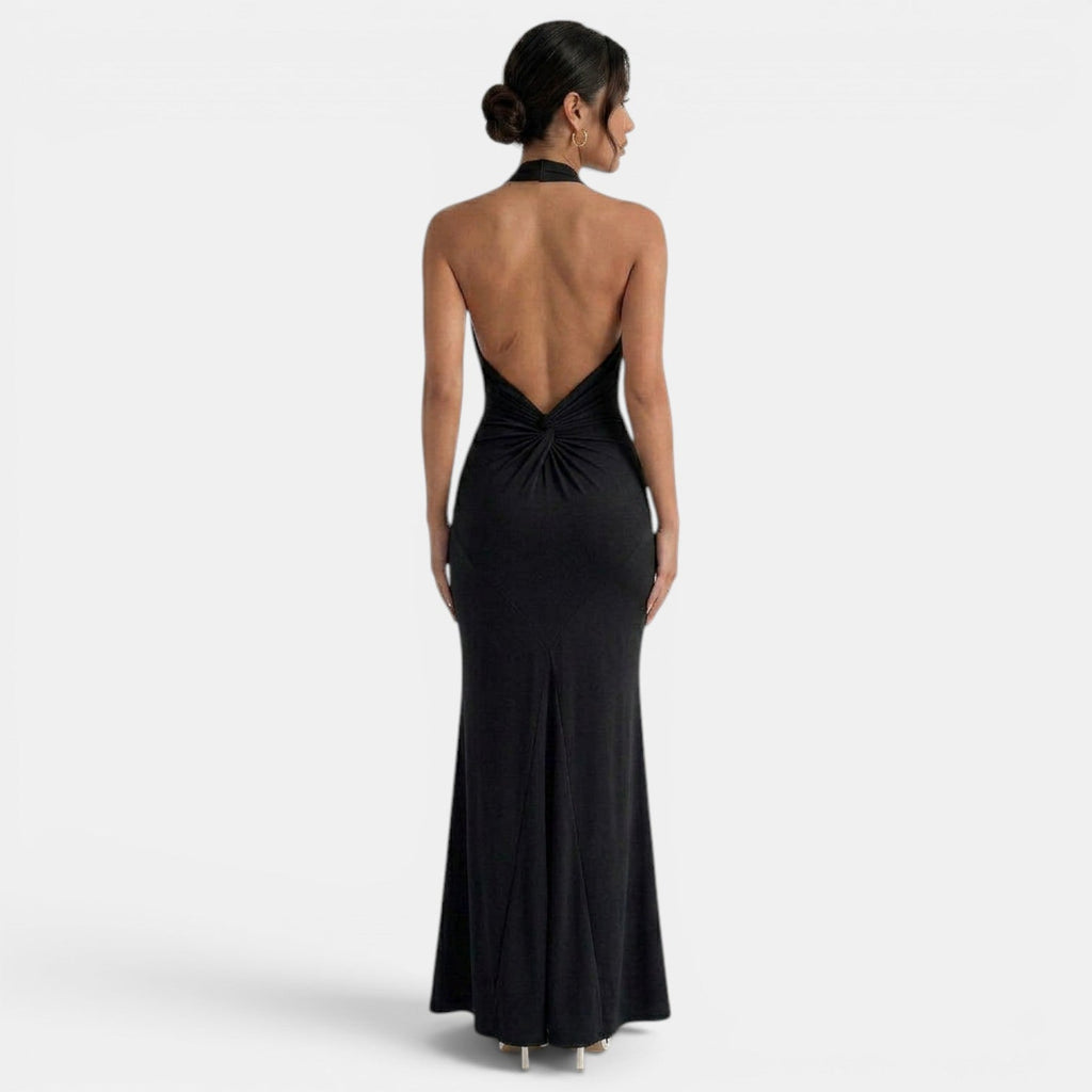 Vestido Largo Halter Elegante Mujer | Ana