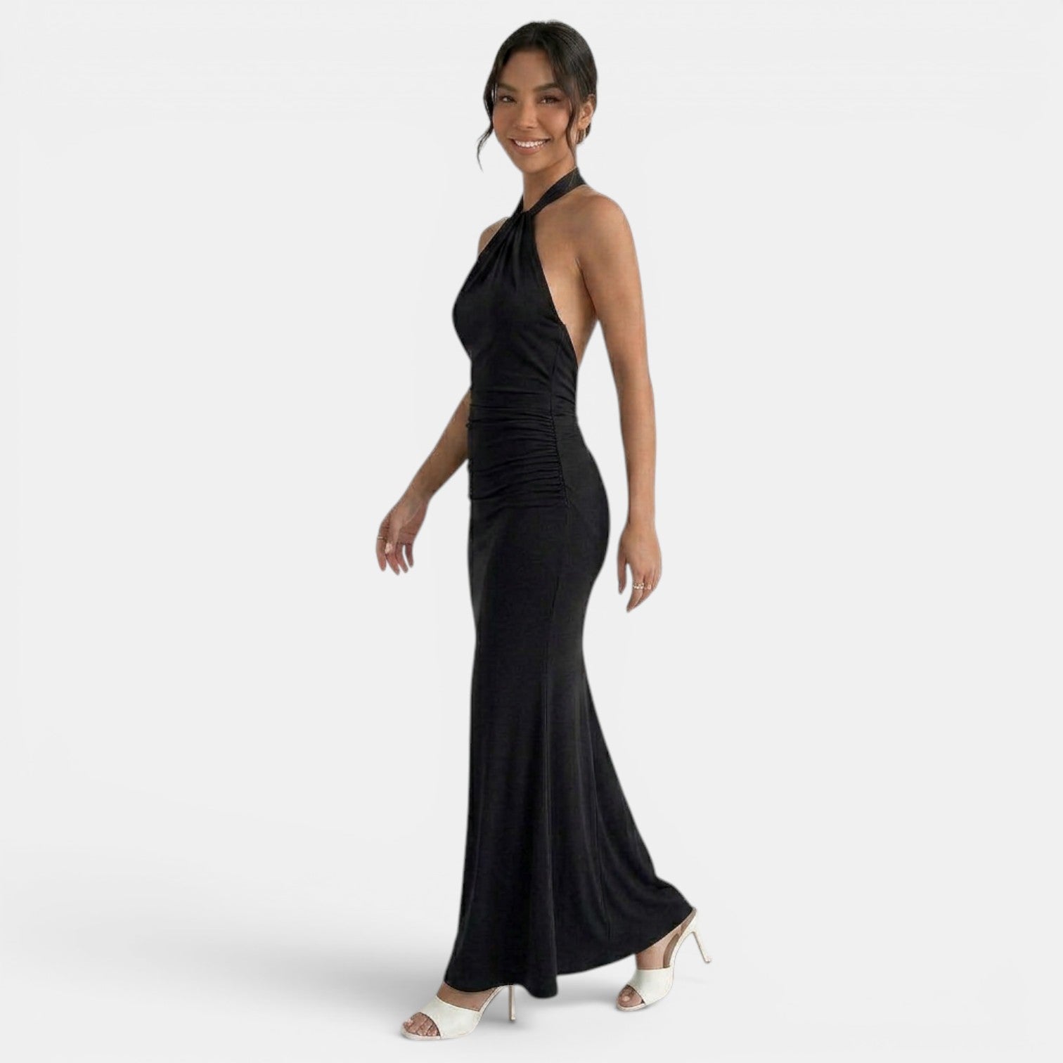 Vestido Largo Halter Elegante Mujer | Ana