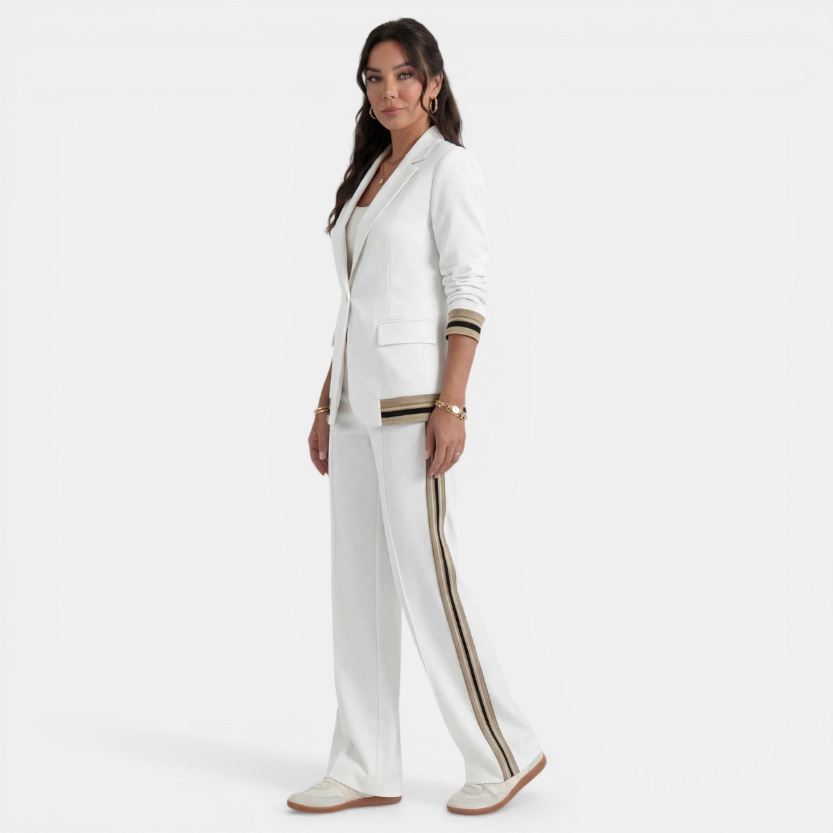 Conjunto Mujer Blazer y Pantalón Ancho