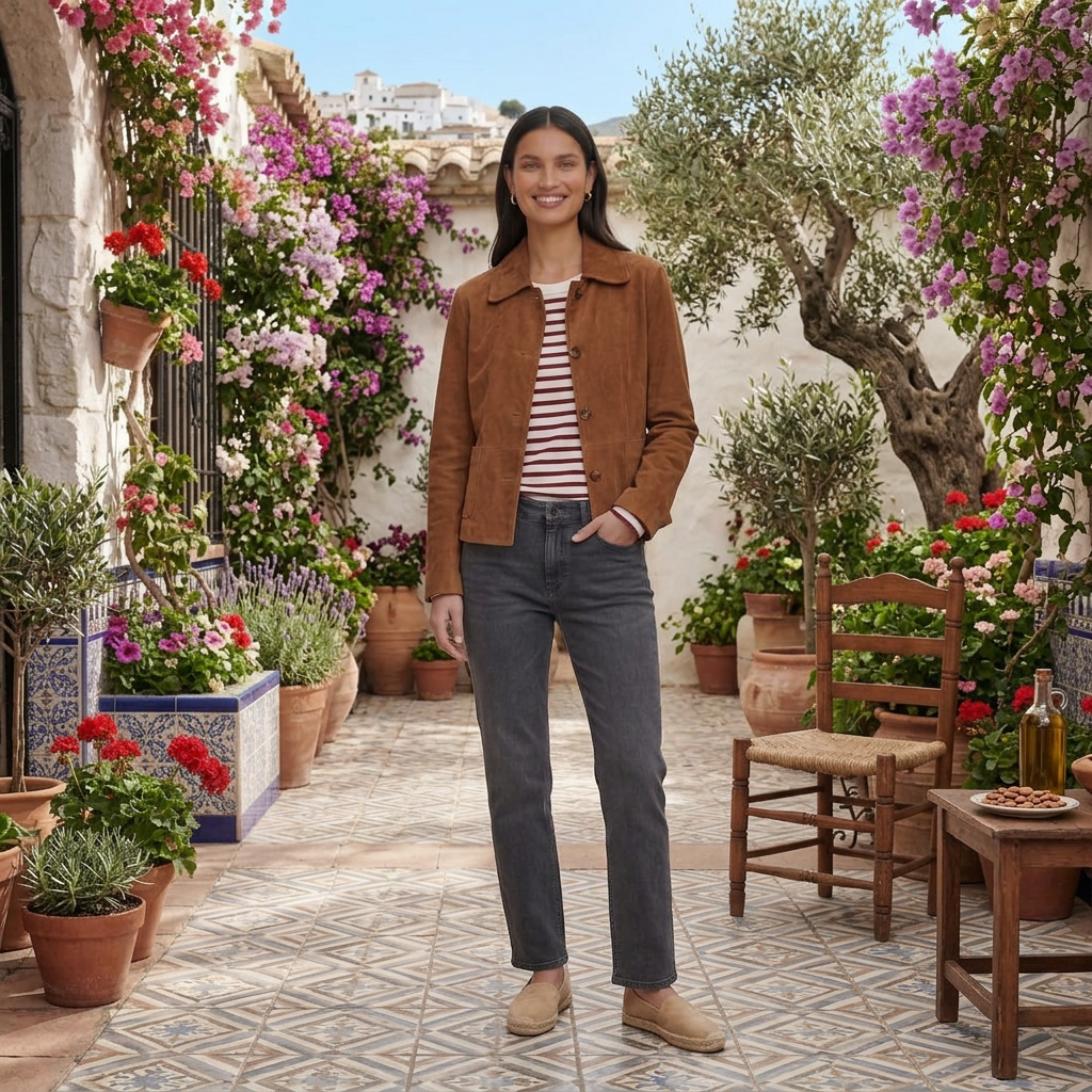Chaqueta de Ante Marrón Mujer | Elena